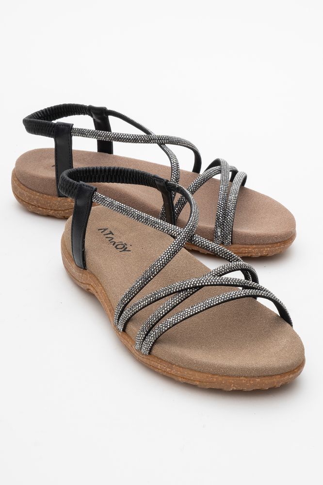 kadin-tasli-sandalet-SIYAH TASLI-HSN2522546-0091549_0
